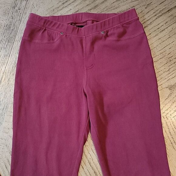Maroon denim jeggings size S - Picture 3 of 9